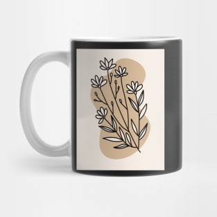 Floral line doodle Mug